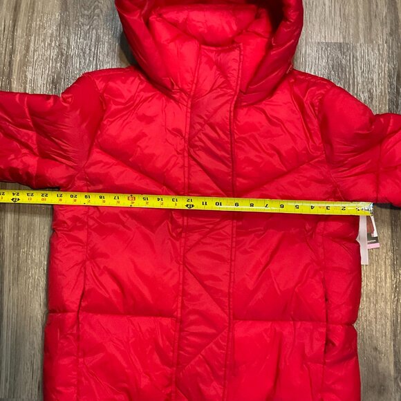 BCBG BCBGeneration Womens Red Ladies Hooded Puffer Quilt Jacket Coat Size Small - Picture 10 of 11